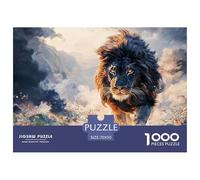 Black Wild Beast with Glowing Fur 1000 Stück Ökopapier Puzzle Wild Beast Lebendige Bilder Familienspiel Puzzles Für Erwachsene Und Kinder 70x50cm/1000pcs