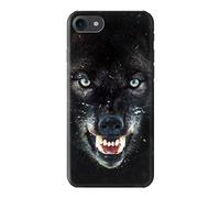 Black Wolf Blue Eyes Face Funda Carcasa Case para iPhone 8