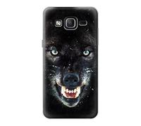 Black Wolf Blue Eyes Face Funda Carcasa Case para Samsung Galaxy On5