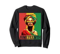 Black Woman Headscarf Gafas De Sol Turbante Juneteenth Junio 19 Sudadera