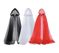 Black Women - larga transparente para mujer, para de otoño, fotografía, fantasma, Halloween, vampiro, boda, hoguera, , cosplay, capa gótica con capucha para festivales, escenarios