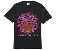 Black Women Queen Stronger Than Breast Cancer Pink Ribbon Comfort Colors Adult Heavyweight T-Shirt