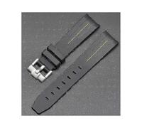 (Black yellow line) 20mm Rubber Watch Strap for Swatch Omega Mission Moon - Colorful Durable Band