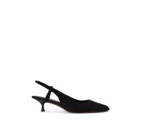 Black Zapato destalonado de raso con tacón EU 41