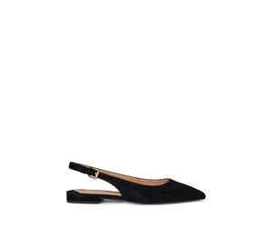 Black Zapato destalonado plano Londyn de ante EU 37