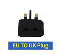 (Black784) Adaptador de pared portátil de Europa a Reino Unido para viajes y actividades al aire libre