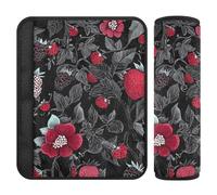 Blackberries Ethnic Art Valentines - Paquete de 2 fundas para correa de cinturón, más comodidad de conducción, funda acolchada para cinturón de seguridad para furgoneta Auto de 10 x 7.7 pulgadas