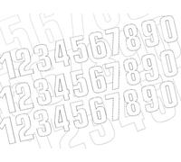 Blackbird Número de carrera 5 13x7cm blanco, blanco