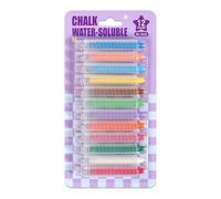 Blackboard Chalk - 26 x 13 x 2 cm Dustless Lápices, Washable Drawing Sticks | Titanium Dioxide ABS Holder Set 215 g, 12 piezas Colored Craft Chalk Enhances Creative Art Play For Kids At School