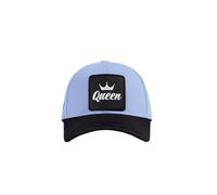 BlackBörk Gorra de Béisbol Premium Seis Paneles Negro - Azul Hielo con Parche Queen