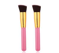 BlackBoss Brochas de maquillaje en polvo para base, autobronceador, brocha grande para bronceado, sin sol, 2 unidades (rosa)