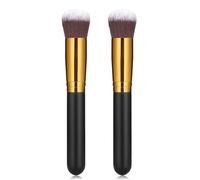 BlackBoss Brochas de maquillaje en polvo para base, autobronceador, brocha grande para bronceado, sin sol, 2 unidades (negro)