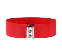 BlackButterfly 7.5 CM Ancho Elástico Cierre Con Gancho Cinturón (Rojo, 3XL)
