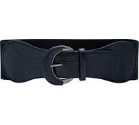 BlackButterfly Ancho Poliuretano Elástico cruzada Cintura Cinturón (Azul oscuro, XL)