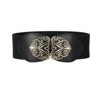 BlackButterfly Cinturón Elástico Mujer Hebilla Antigua, Negro, XL