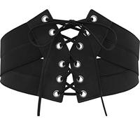 BlackButterfly Cinturón Enrejado Elástico de Corsé de Cintura de 15CM (Negro, L)