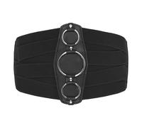 BlackButterfly Cinturón Enrejado Elástico de Corsé de Cintura de 18CM (Negro, XL)