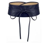BlackButterfly Cinturón Obi Mujer para Anudar, Azul oscuro, Talla única