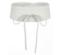 BlackButterfly Cinturón Obi Mujer para Anudar, Blanco, Talla única
