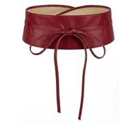 BlackButterfly Cinturón Obi Mujer para Anudar, Rojo, Talla única