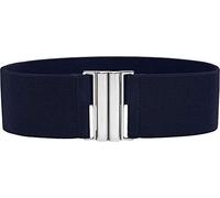 BlackButterfly Clásico Hebilla Ancho Elástico Sujetar Elástico Cintura Retro Cinturón (Azul oscuro, XXL)