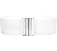 BlackButterfly Clásico Hebilla Ancho Elástico Sujetar Elástico Cintura Retro Cinturón (Blanco, XL)