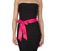 BlackButterfly Fajín Mujer Raso Doble Cara Novia, Rosa fuerte, 5W / 175L