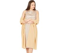 BlackButterfly Gasa Chal Mantón Pañuelo De Cachemir Boda Dama De Honor (Oro, Talla única)