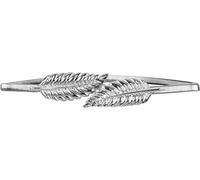 BlackButterfly Metálico Elástico Cadena Elástica Hoja Cinturón (Plata, XXL)