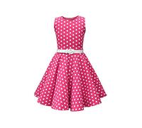 BlackButterfly Niñas 'Audrey' Vestido de Lunares Vintage Años 50 (De Lunares - Rosa, 9-10 años)