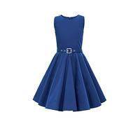BlackButterfly Niñas 'Audrey' Vestido Vintage Años 50 Clarity (Azul Cobalto, 9-10 años)