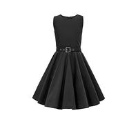 BlackButterfly Niñas 'Audrey' Vestido Vintage Años 50 Clarity (Negro, 13-14 años)