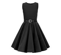 BlackButterfly Niñas 'Audrey' Vestido Vintage Años 50 Clarity (Negro, 3-4 años)