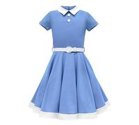 BlackButterfly Niñas 'Lucy' Vestido Clarity Vintage Años 50 (Azul, 11-12 años)