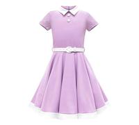 BlackButterfly Niñas 'Lucy' Vestido Clarity Vintage Años 50 (Lila, 9-10 años)
