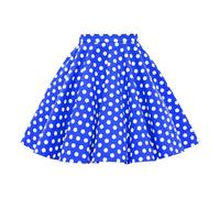 BlackButterfly Niñas Vintage Rockabilly Estilo De Los 50 Falda Acampanada (De Lunares - Azul Cobalto, 11-12 años)