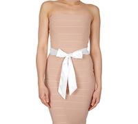 BlackButterfly Satén Cinta Comtirón Boda Dama De Honor (Blanco, 10W / 175L)
