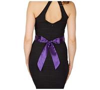 BlackButterfly Satén Cinta Comtirón Boda Dama De Honor (Índigo, 5W / 175L)