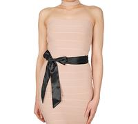 BlackButterfly Satén Cinta Comtirón Boda Dama De Honor (Negro, 15W / 250L)