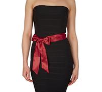 BlackButterfly Satén Cinta Comtirón Boda Dama De Honor (Rojo oscuro, 5W / 175L)