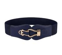 BlackButterfly Vintage Elástico Cuerda Gancho Cinturón (Azul oscuro, S)