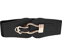 BlackButterfly Vintage Elástico Cuerda Gancho Cinturón (Negro, M)