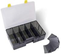 Blackcat Black Cat Tackle Keeper D15 - Caja de Pesca (35 x 22 x 10 cm), Color Amarillo y Gris