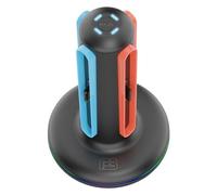 Base de Carga Cuádruple para Joy-con Nintendo Switch 2, Cargador con LED RGB, 4 Mandos Simultáneos, Negro
