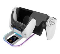 Blackfire Base de Carga Dual RGB LED para Reproductor a Distancia PlayStation Portal y DualSense PS5
