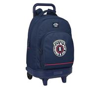 Blackfit8 Authentic - Mochila Grande con Ruedas, Compacta, Extraíble, Ideal para Niños de Diferentes Edades, Cómoda y Versátil, Calidad y Resistencia, 33x22x45 cm, Color Azul Marino