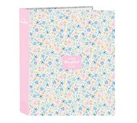 BlackFit8 BLOSSOM - Carpeta Folio 4 Anillas, Ideal para Niños de Diferentes Edades, Cómoda y Versátil, Calidad y Resistencia, 27x6x33 cm, Color Pastel
