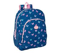 Safta Mochila escolar niño BLACKFIT8 Mariposas – Adaptable a carro, 33x14x42 cm