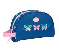 BLACKFIT8 MARIPOSAS - Neceser Escolar Infantil Pequeño con Asa, Neceser Infantil, Adaptable a Carro, Ideal para Niños de 5 a 14 Años, Cómodo y Versátil, Calidad y Resistencia, 28x10x18 cm