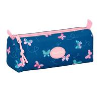 BLACKFIT8 MARIPOSAS - Portatodo con cremallera y compartimiento, Estuche Infantil, Estuche Niño, Ideal para Niños en Edad Escolar, Cómodo y Versátil, Calidad y Resistencia, 21x7x8 cm
